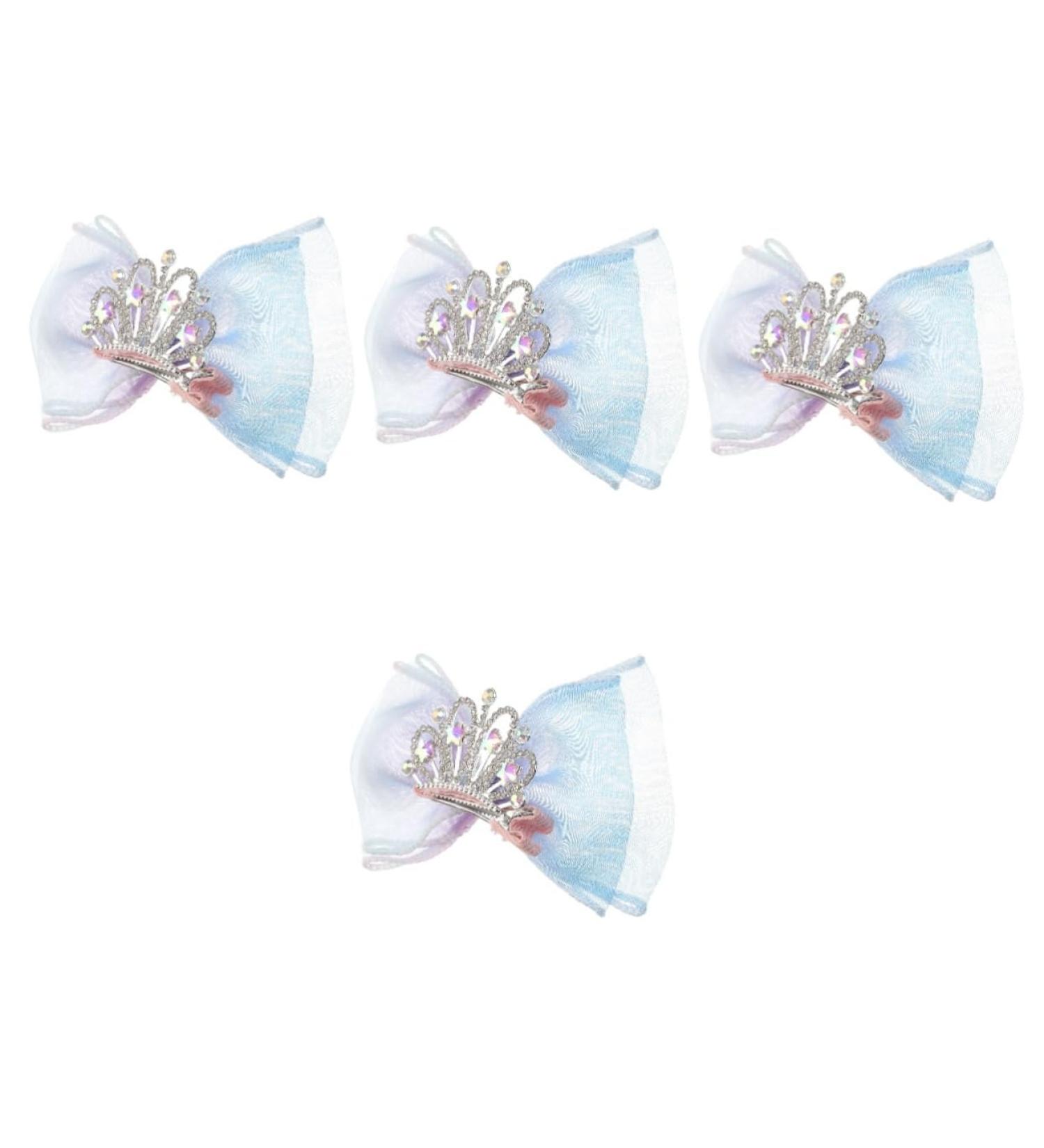 FRCOLOR Colored Hair Bow Clip bow hairpin bow clips bow clips princess crown clip prom party bows cute birthday crown princess bows s bows Mesh crown child little Kids Ribbon Bows Clips - Buy Online on GoSupps.com