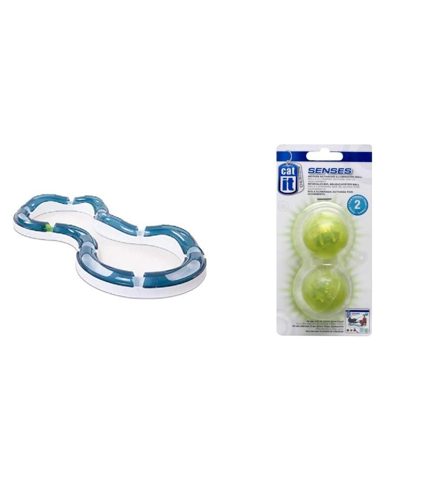 Buy Catit Design Senses Super Roller Circuit - Tempo Game Rail & Illuminated Ball 2-Pack | International Shipping Available - Buy Online on GoSupps.com