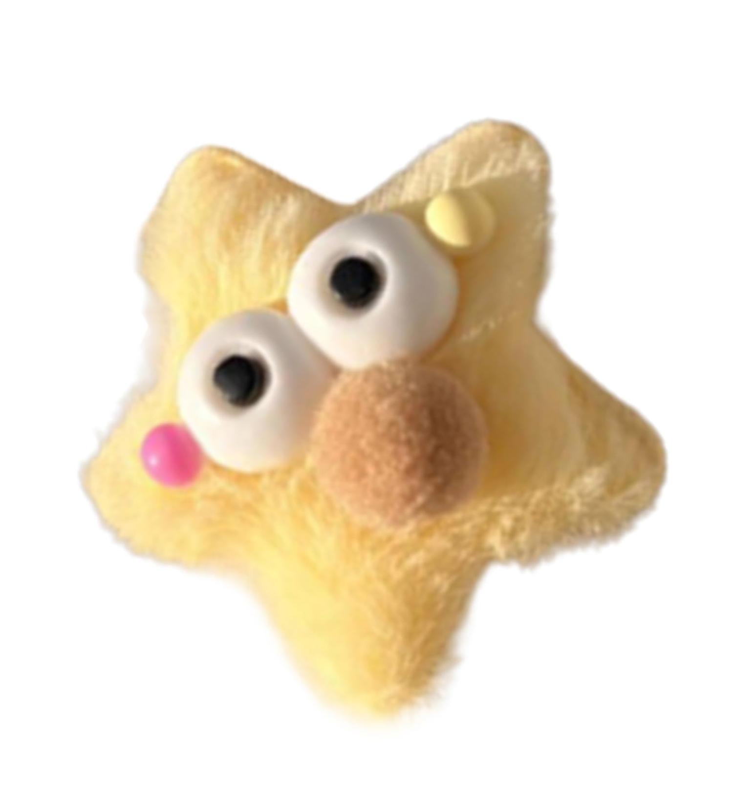 Cartoon Hair Clips Cute Adorable Hair Barrettes Lovely Hair Clips Star Hairpins Plush Barrettes Hair Accessories Women Yellow - Buy Online on GoSupps.com