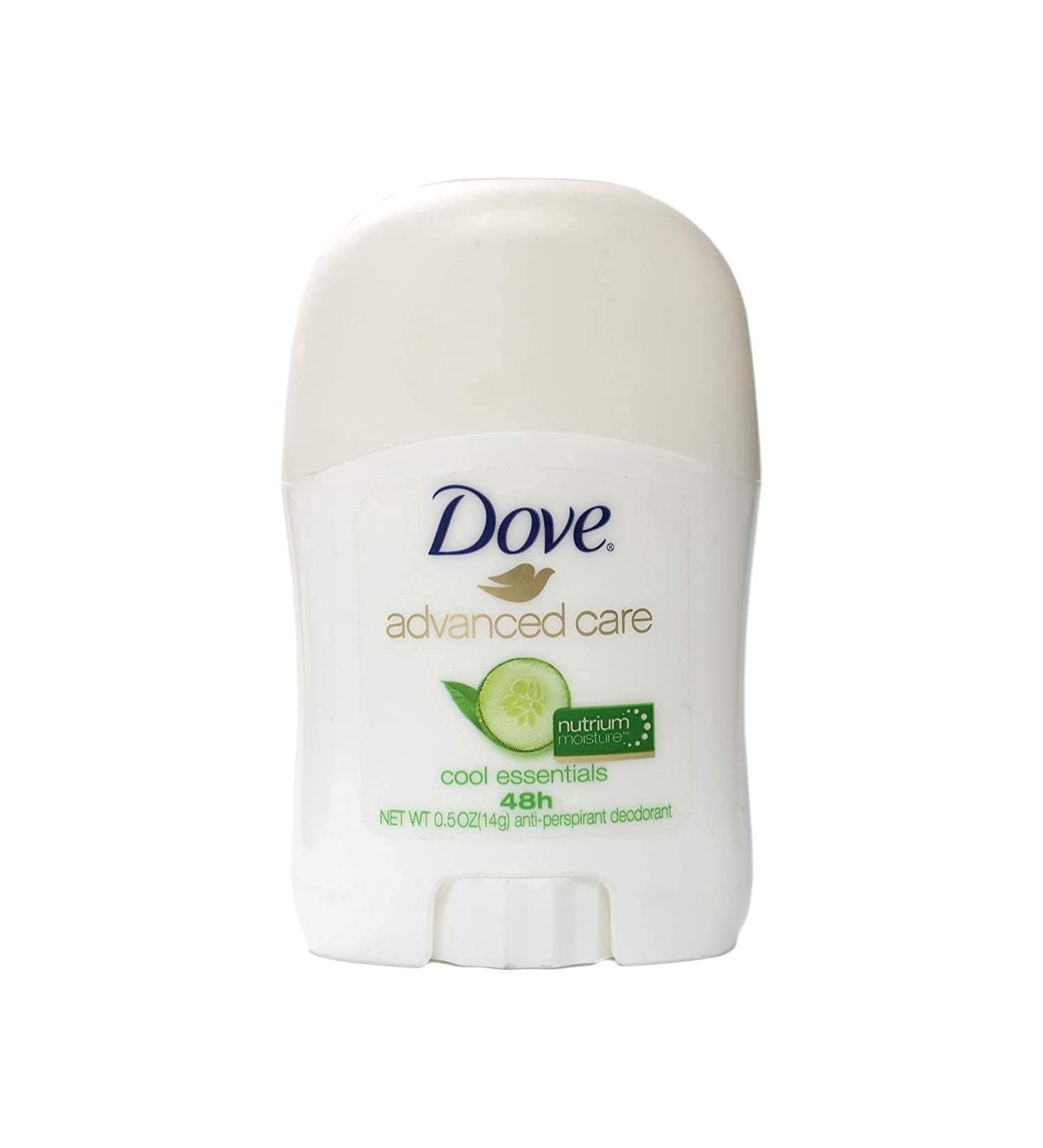 Dove Advanced Care Antiperspirant & Deodorant Stick Cool Essentials Travel Size 0.5 Ounce (Pack of 8)