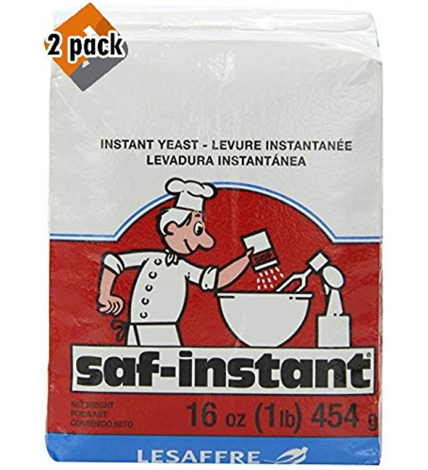 Saf Instant Yeast 1lb Pouch - 2 Pack | Fast-acting Bread Making Yeast - Buy Online on GoSupps.com