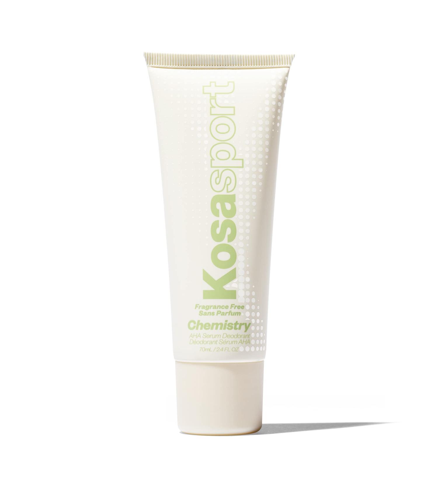 Kosas Chemistry Deodorant - Aluminium and Baking Soda Free + BO-Fighting AHA Serum that Exfoliates Softens and Nourishes the Skin (Fragrance Free) - Buy Online on GoSupps.com
