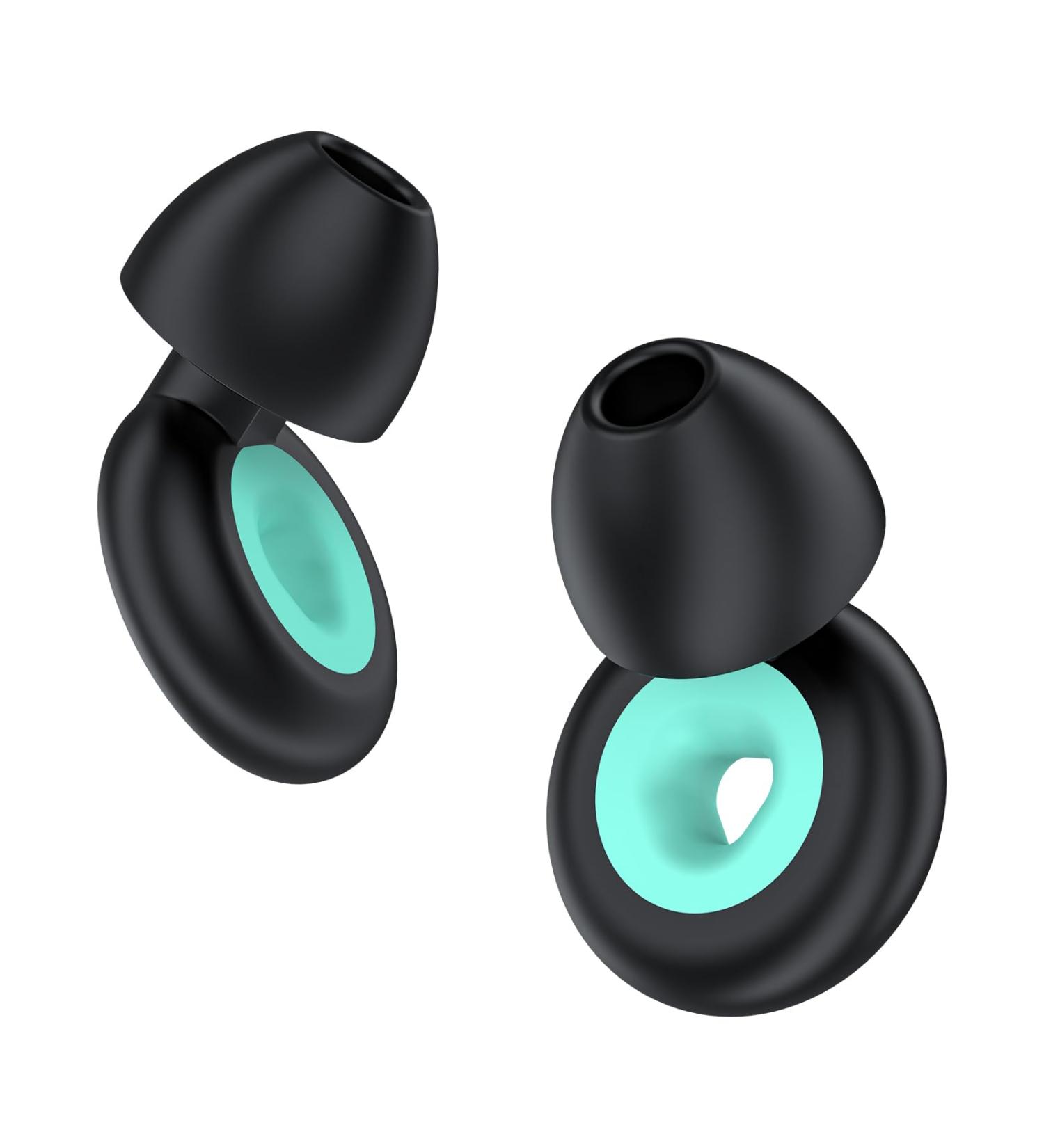 Silicon Ear Plugs for Noise Reduction | Soft Reusable Hearing Protection | 3 Sizes (S/M/L) | 26dB Noise Cancelling | Ideal for Sleep & Sensitivity - Black - Buy Online on GoSupps.com