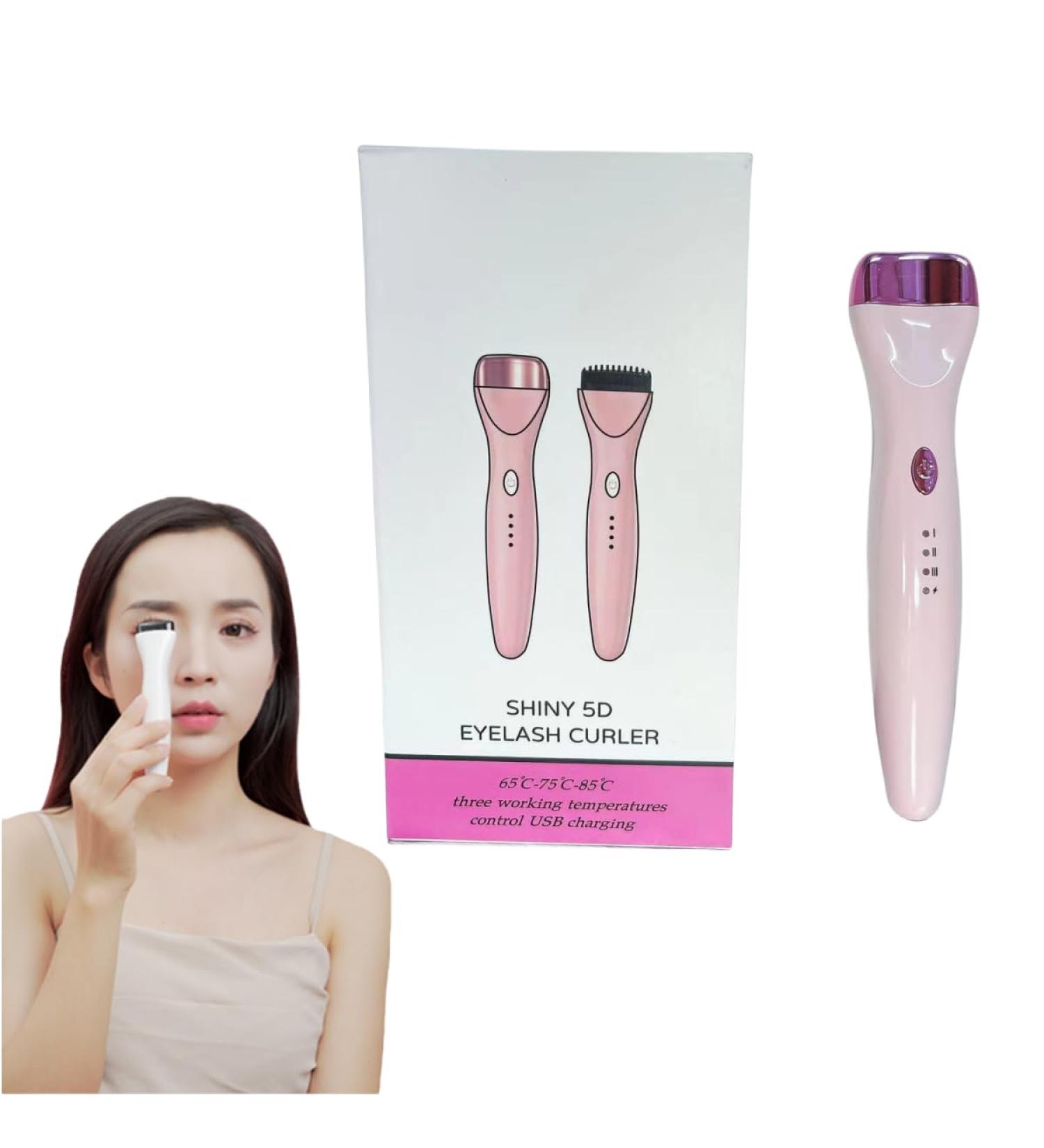 Heated Eyelash Curlers for Fast Heat Up 5D Electric Eyelash Curler with Ergonomic Design for Long Lasting Heated Eyelash Curler with 3 Adjustable Temperature Fit for Eyelashes Curve (Pink) - Buy Online on GoSupps.com