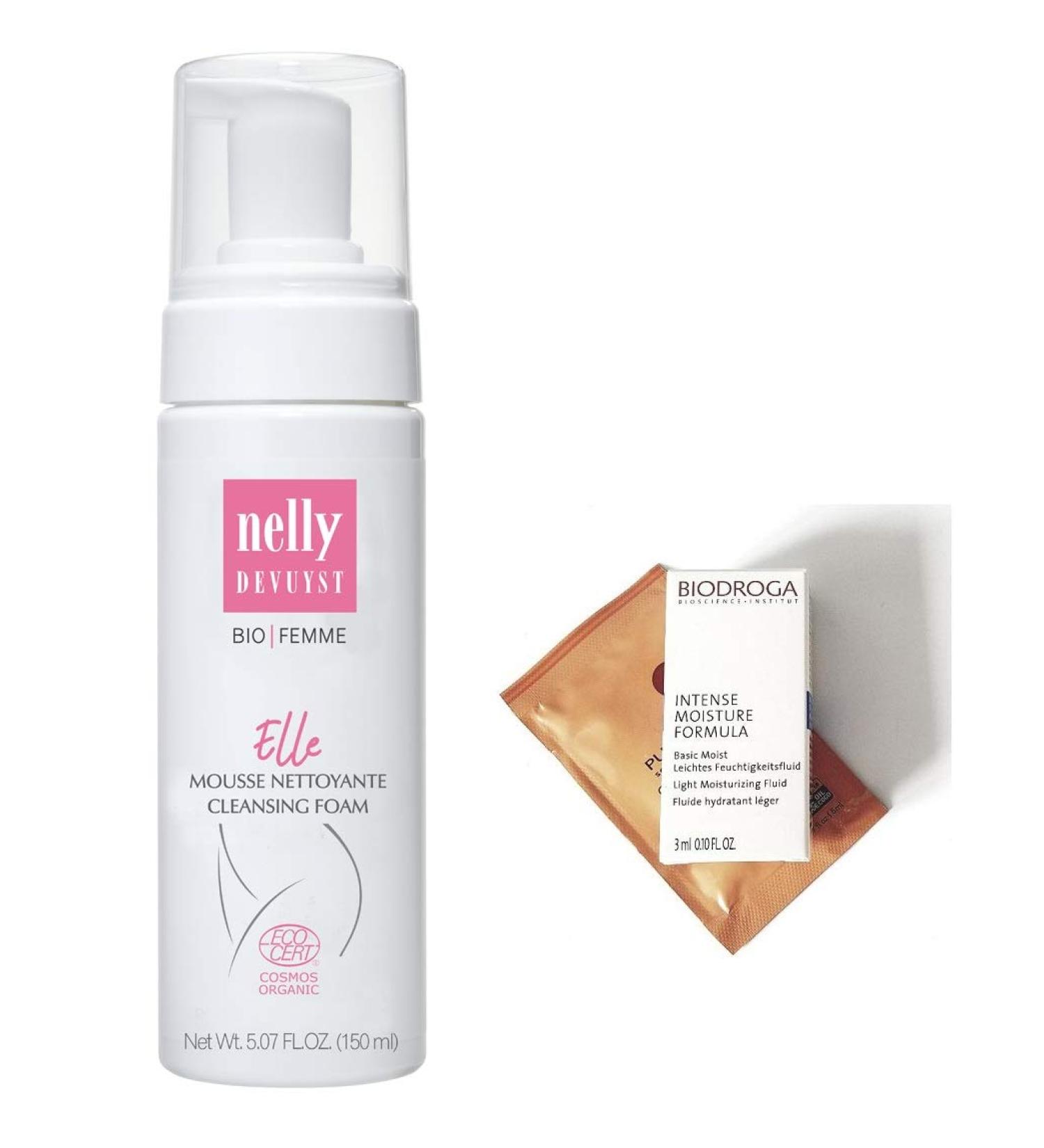 NELLY DE VUYST BIO FEMME ELLE CLEANSING FOAM 5.07oz (2 FREE Hair & Skin Care Samples)
