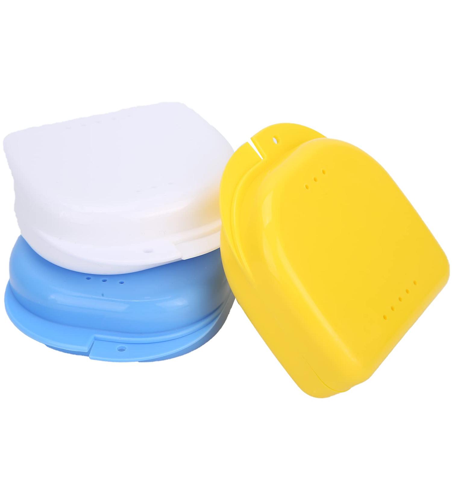 Prohese Dinner Dentures Box | 3-Piece Orthodontic Retainer Etui | Crescent Sparkling Storage Container for Outdoor & Home Use - Buy Online on GoSupps.com