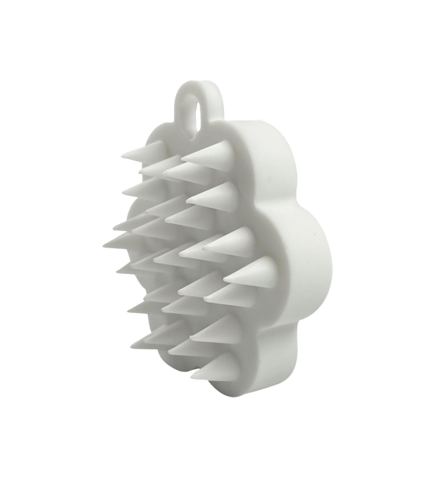 Shurzzesj Scalp Peeling & Shampoo Massage Device Hair Growth Brush for Men & Women | Silicone Shower Brush & Face Washer - White - Buy Online on GoSupps.com
