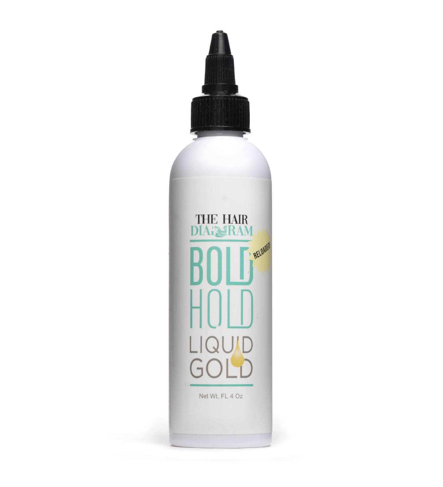 The Hair Diagram Bold Hold Liquid Gold Reloaded 4oz - Glueless Lace Gel for Wigs - Non-Toxic Water-Based Formula - Buy Online on GoSupps.com