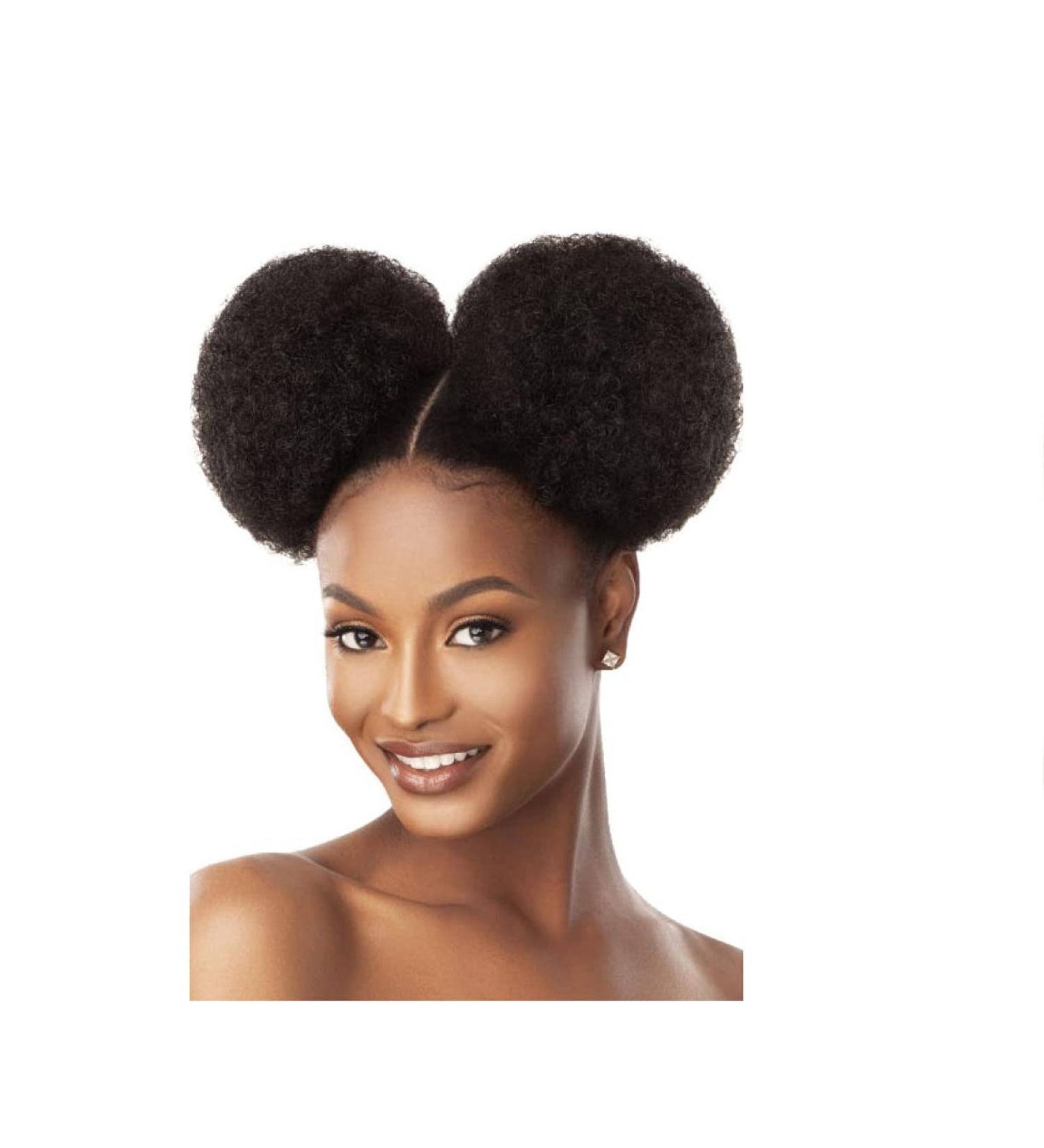 8-Inch Afro Puff Synthetic Hair Bun | Kinky Curly Drawstring Ponytail & Clip Extensions for Women - Color 4 - Buy Online on GoSupps.com