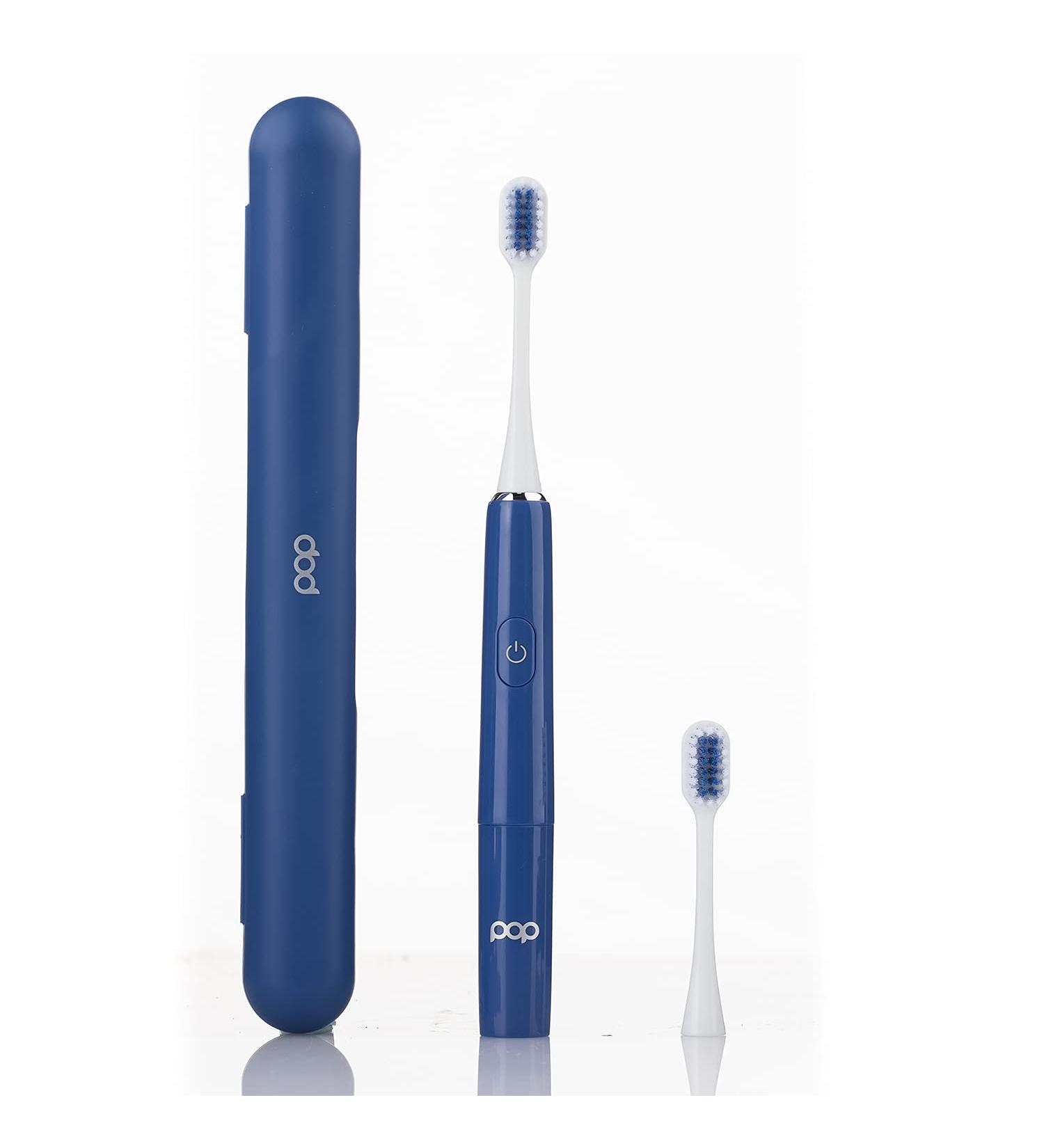 Pop Sonic Go Plus Sonic Toothbrush with Carrying Case - Brilliant Blue - Buy Online on GoSupps.com