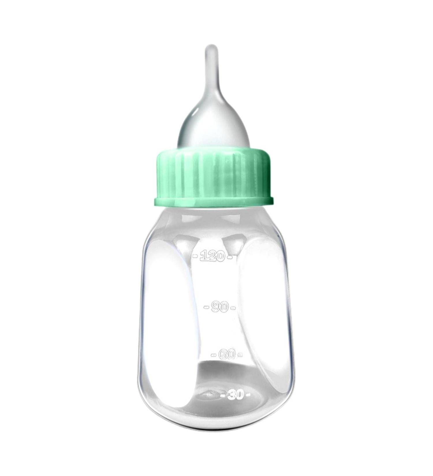 KARBAG Kitten Bottle 120 ml Pet Bottle with Silicone Nipple and Transparent Scale Mini Teat Bottle for Newborn Kittens Puppies Rabbits Small Animals Green - Buy Online on GoSupps.com