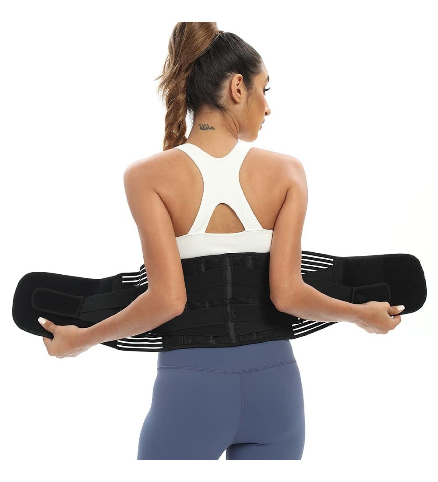 Shop Adjustable Back Braces & Waist Trainers for Men & Women | Lumbar Support Belt for Fitness & Daily Life (Black Medium - Buy Online on GoSupps.com