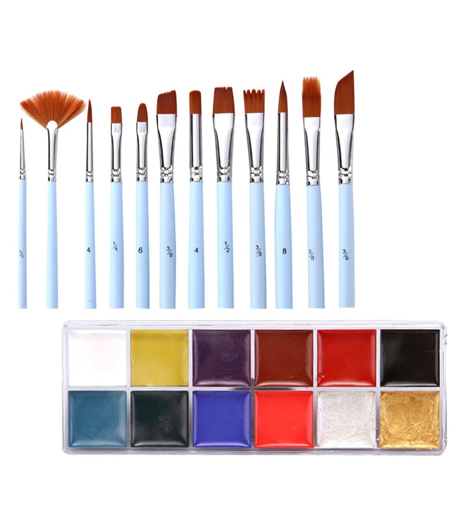 Beaupretty 1 Set Makeup Brushes & Body Color for Kids - Water-Soluble Pigment for Art & Parties - Buy Online on GoSupps.com
