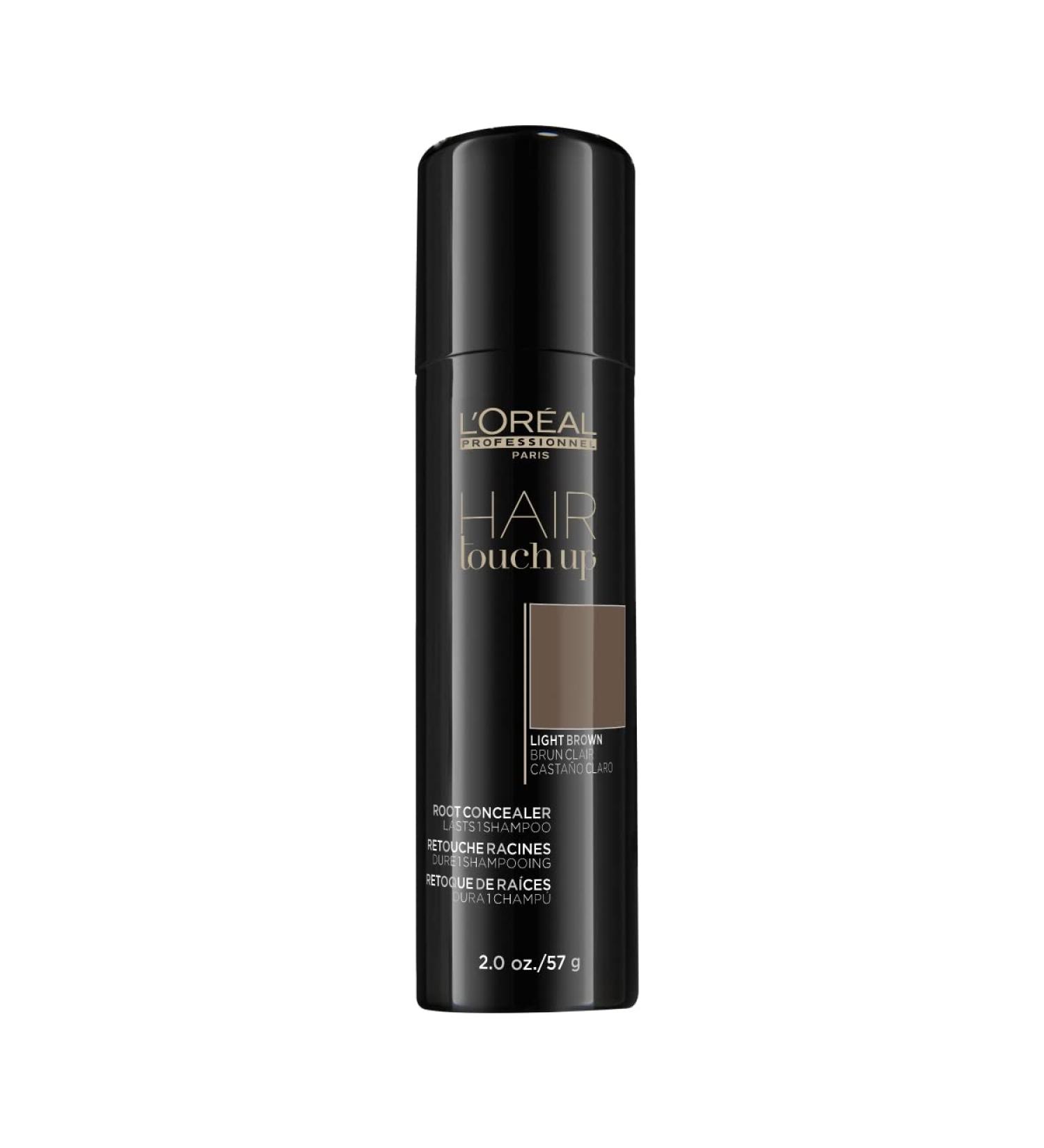 L'Oreal Professionnel Hair Root Touch Up Spray - Temporary Color for Brunettes - Light Brown - 2 Oz - Buy Online on GoSupps.com
