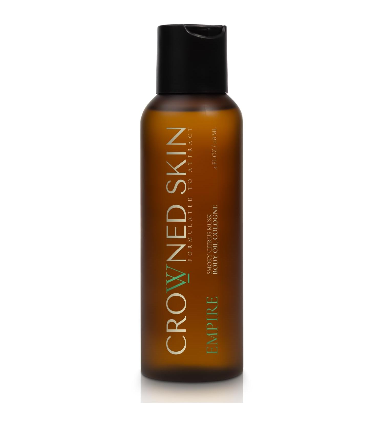 Crowned Skin Empire Body Oil Cologne for Men | Smoky Citrus Musk | New Moisturizing Formula Scented with Lemon & Lavender | Infused with Natural Jojoba & Grapeseed Oil | All-Day Fragrance | 4oz Empire 4 Fl Oz (Pack of 1) - Buy Online on GoSupps.com