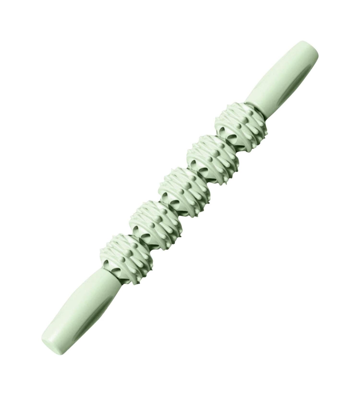 Massage Roller Stick - Ultraportable Deep Tissue Muscle Relief Device for Sore Muscles & Trigger Points - Green Physiotherapy Tool - Buy Online on GoSupps.com