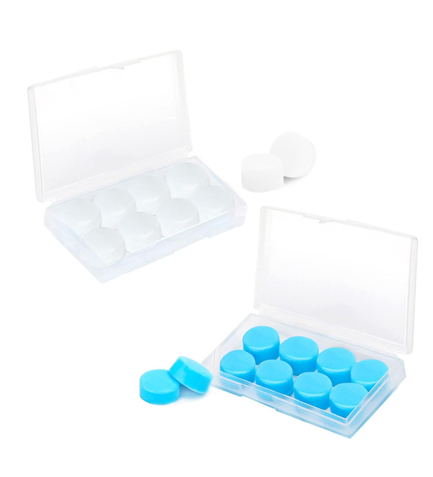 8 Pairs Silicone Sludge Earplugs - Soft Comfortable Reusable Waterproof Noise Suppression for Swimming Running Sleeping & Traveling - Buy Online on GoSupps.com