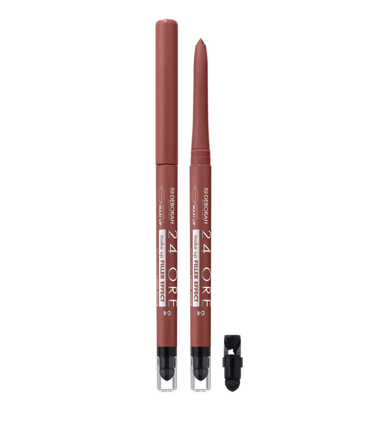  DEBORAH Deborah Milano 24-hour lip pencil 04 nude roses highly pigmented and ultra-smooth finish full-coverage effect and long-lasting wear - Buy Online on GoSupps.com