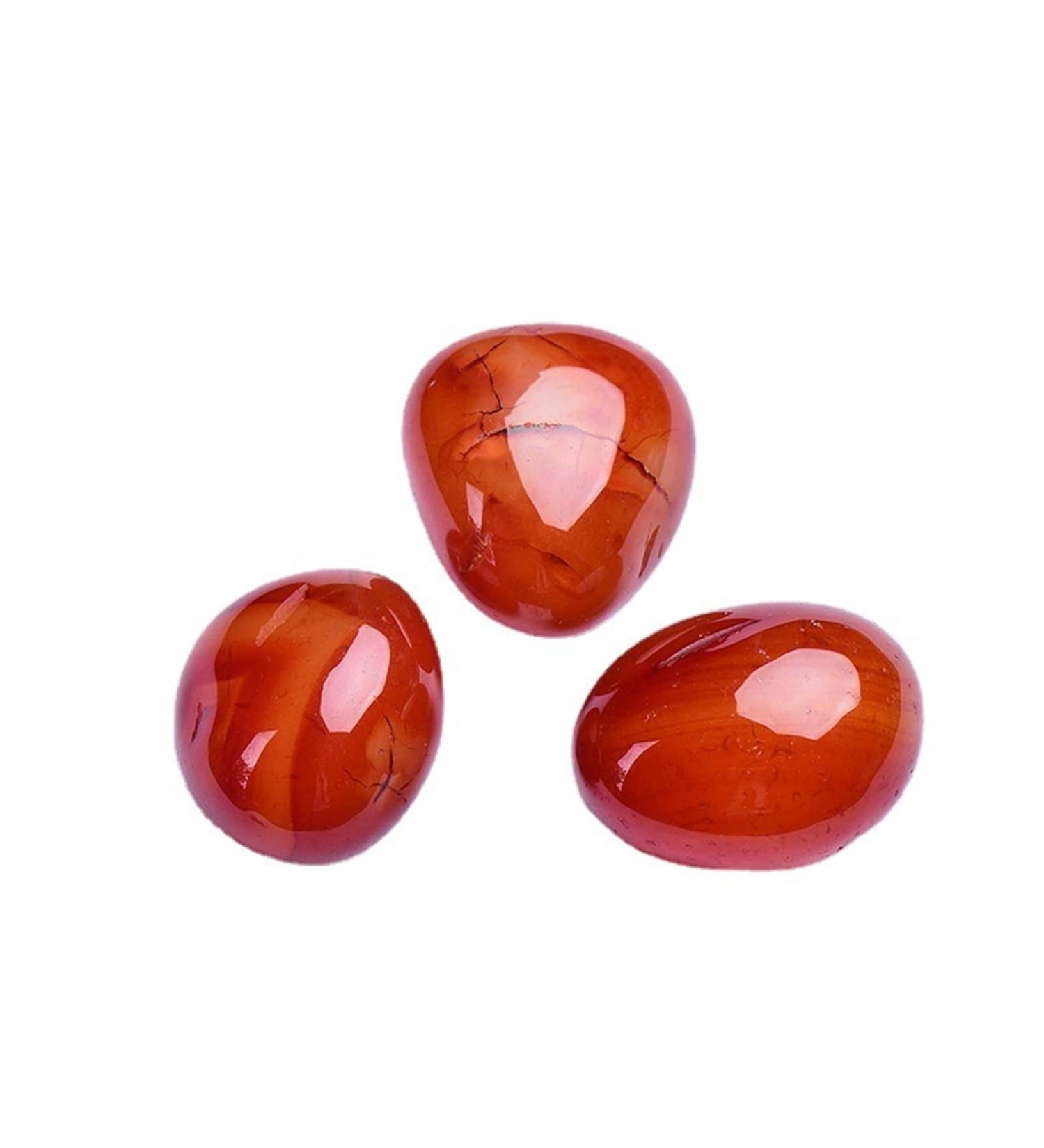 50-400g Natural Crystal Stone Red Agate Stone Polished Original Stone Random Large Grain Crystal Stone Fish Tank Decoration Home Goods 1pack - Buy Online on GoSupps.com