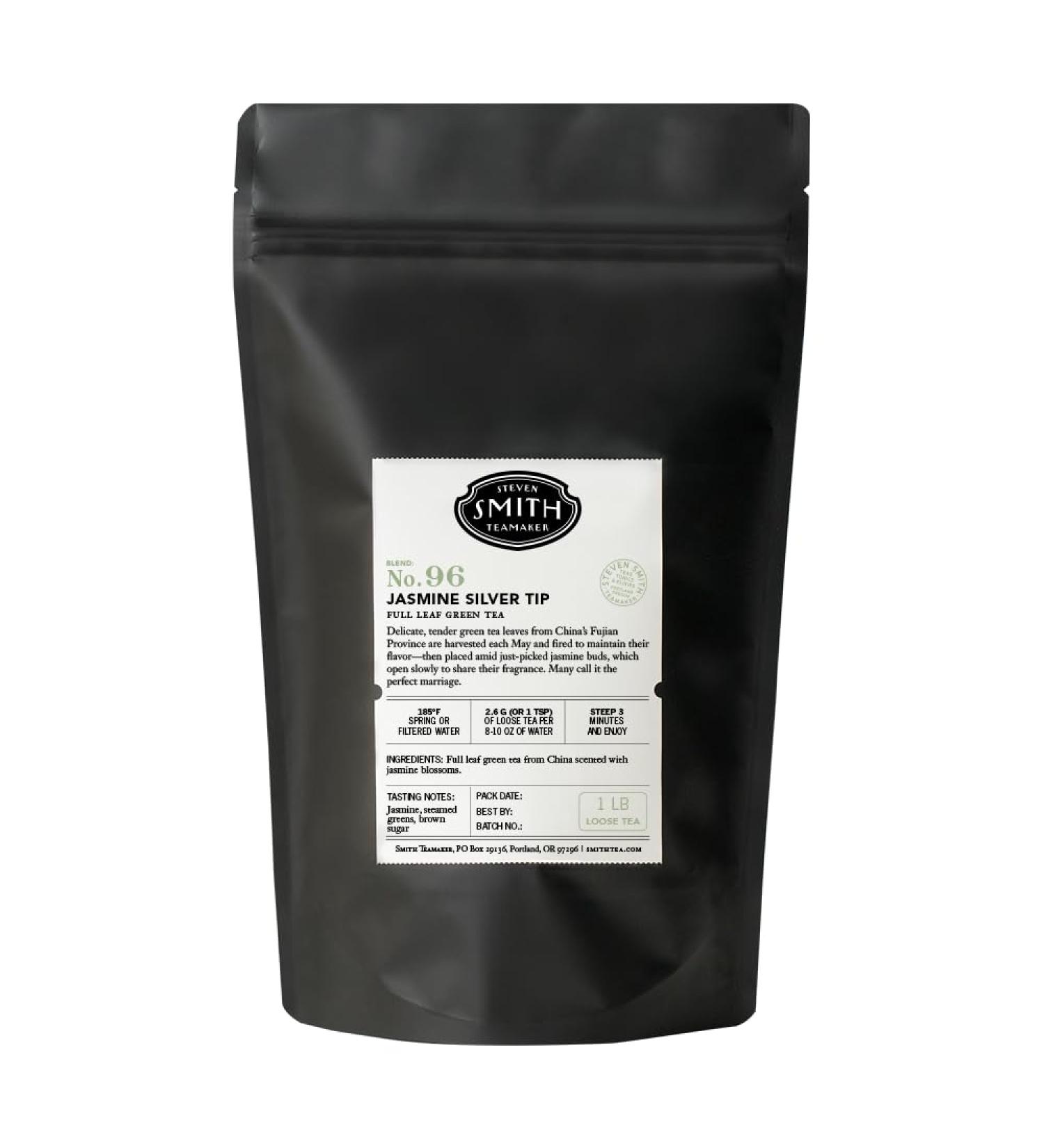 Smith Teamaker Jasmine Silver Tip - Scented Green Tea Loose Leaf 1lb bag - Buy Online on GoSupps.com
