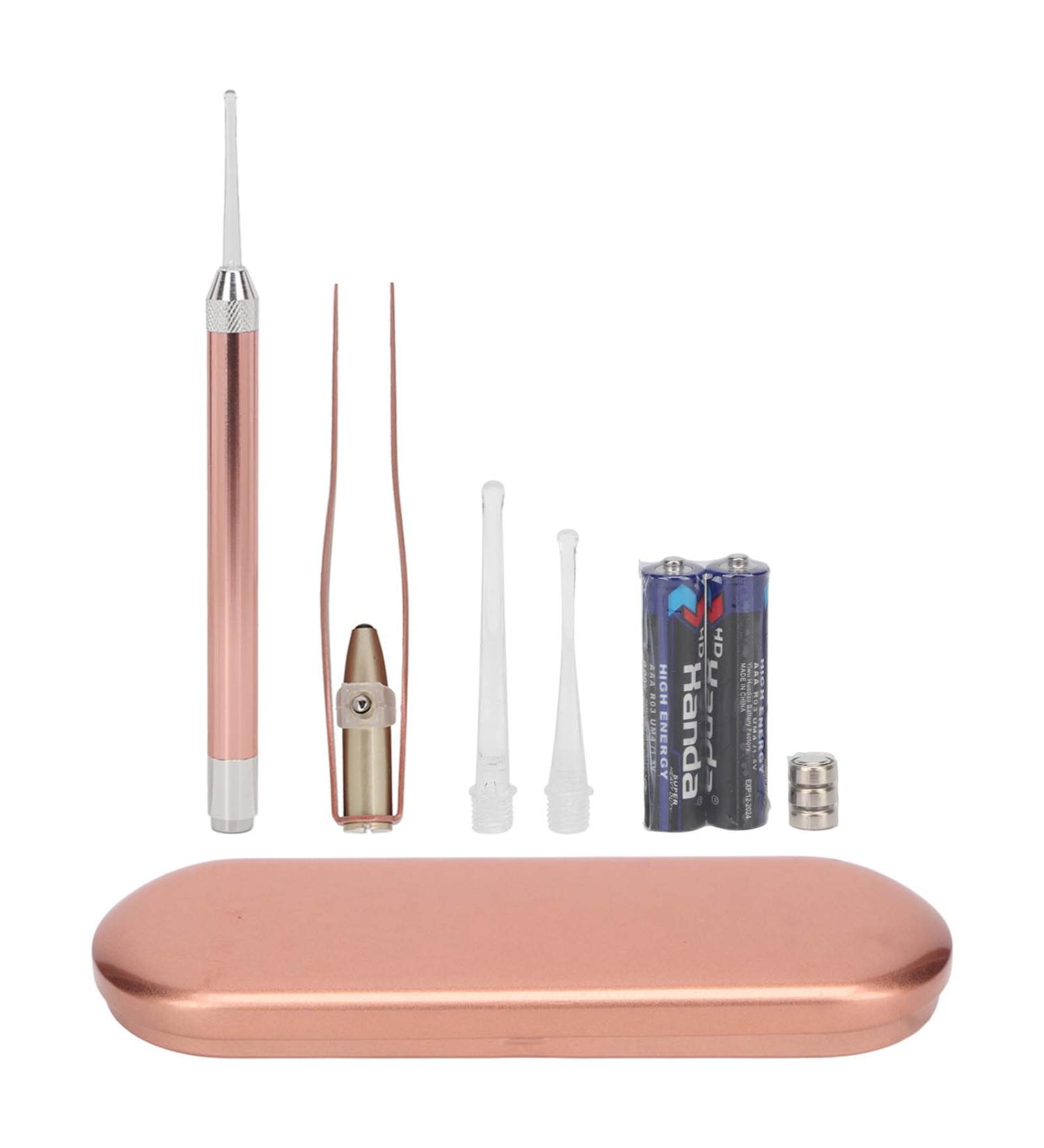 Aluminium Alloy Ear Wax Remover Set with Light, Tweezers & Storage Box - Ear Cleaning Tool Kit for Men & Women - Buy Online on GoSupps.com