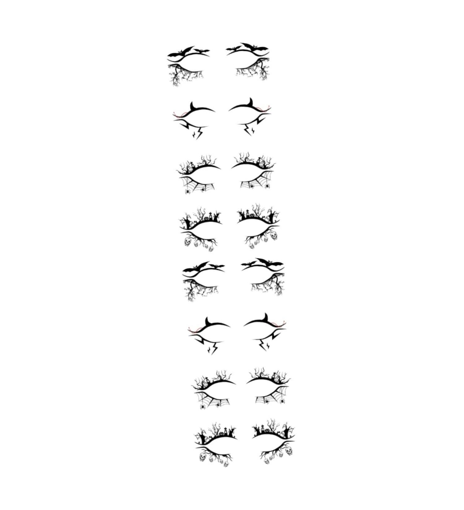 Didiseaon 8 Pairs halloween eyeliner stickers human eye stickers face sticker winged eyeliner eye decals Skull lash decor Durable Eye Line Strips double eyelid Makeup Tools plastic - Buy Online on GoSupps.com