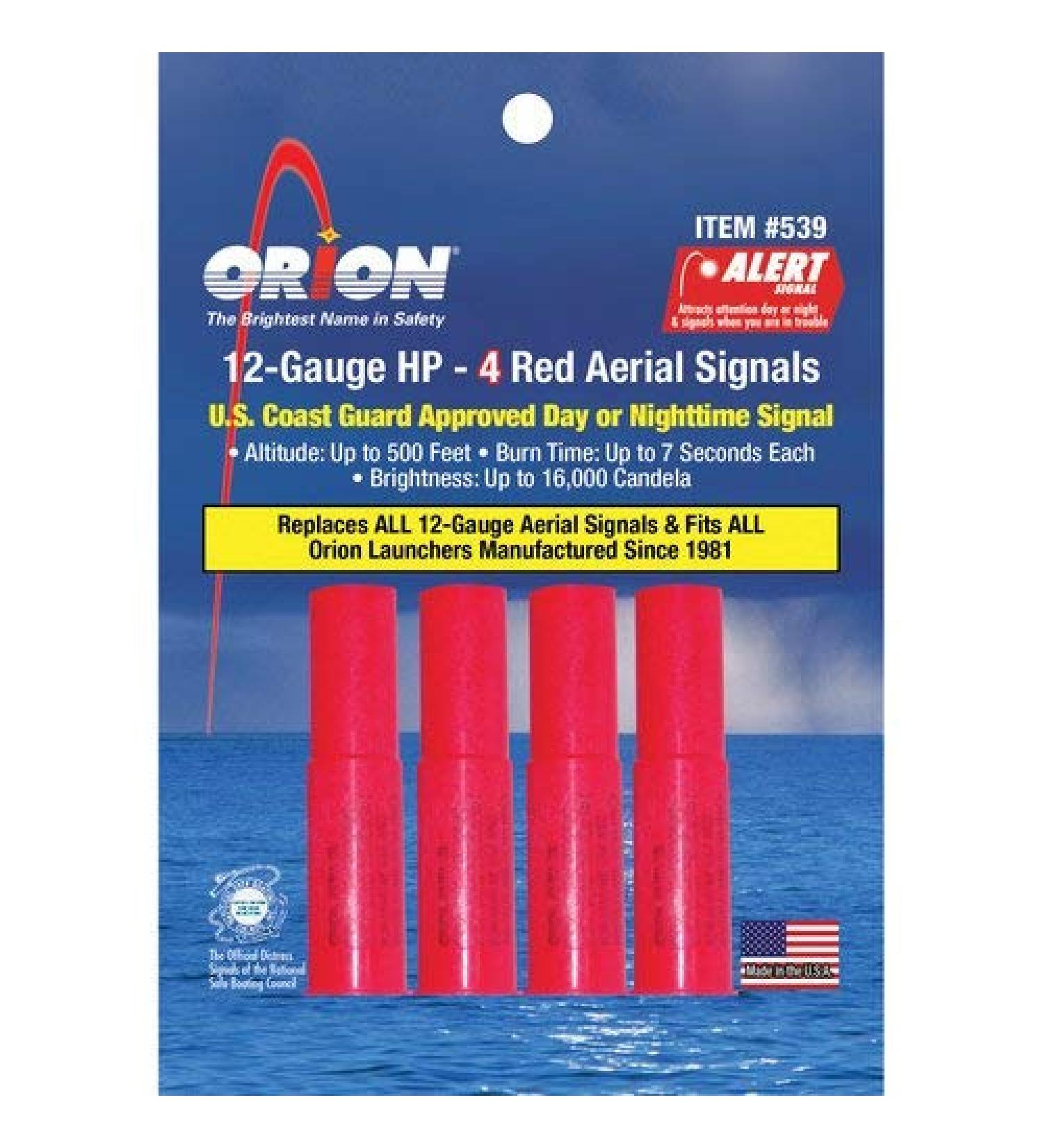 Orion Safety Areial Flare Refill, Red (4 Piece Pack)