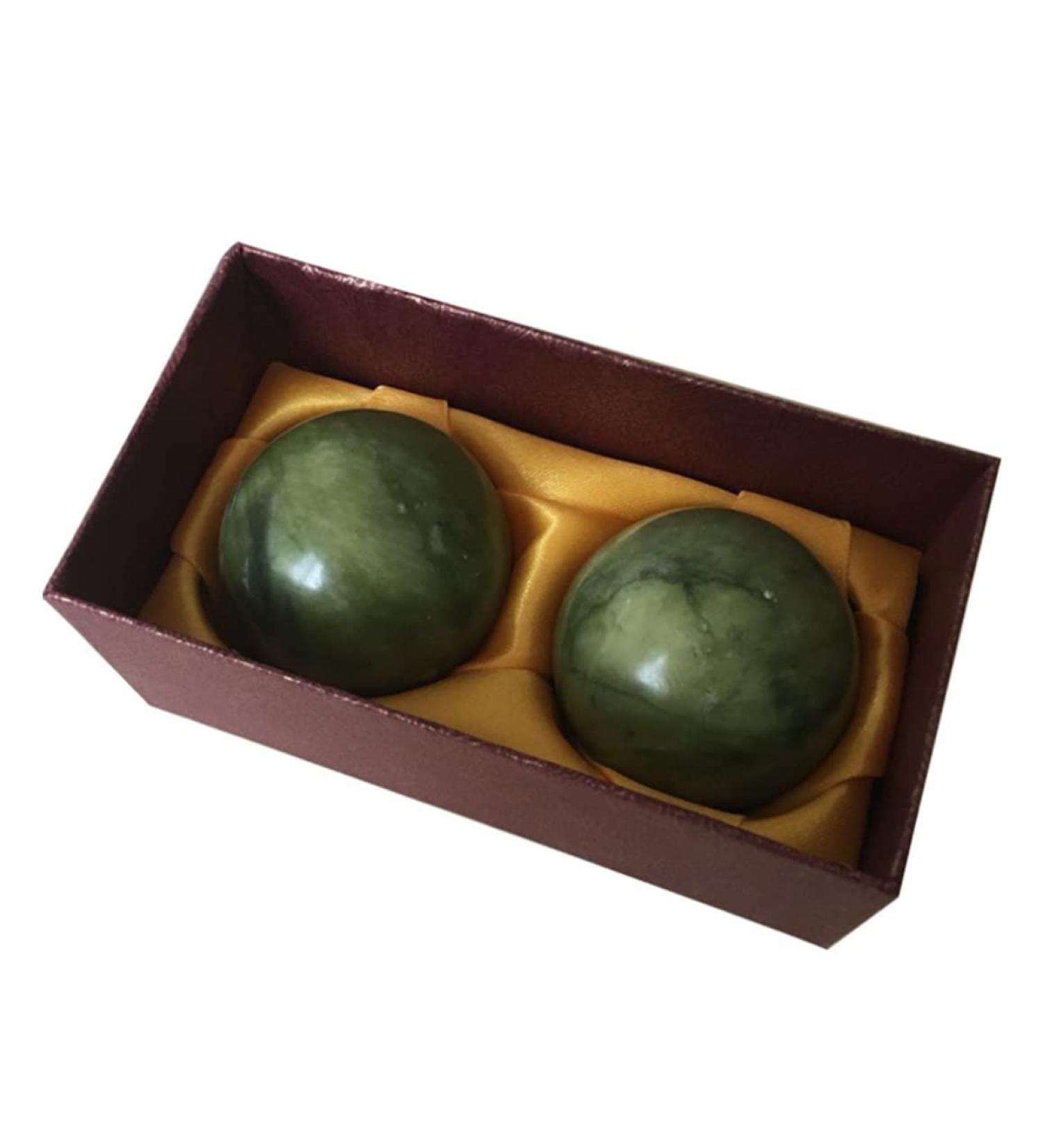 Buy 2pcs Jade Massage Balls - Hand Health & Stress Relief | International Shipping - Buy Online on GoSupps.com