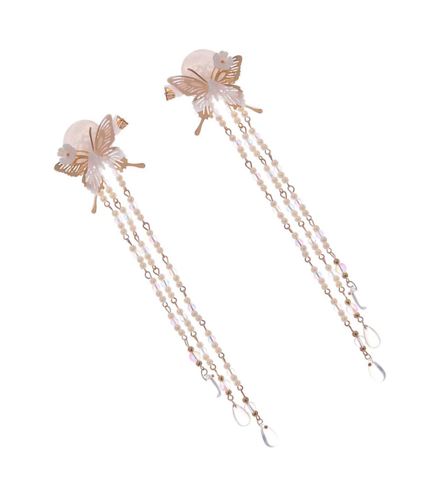 Ipetboom 1 Pair Butterfly Tassel Hair Clip Branch Hair Clip Hair Jewels for Women Accesorios Para Mujer Hair Styling Jewelry Tassel Headdress Kids Hair Accessories China Alloy Girl Vintage - Buy Online on GoSupps.com