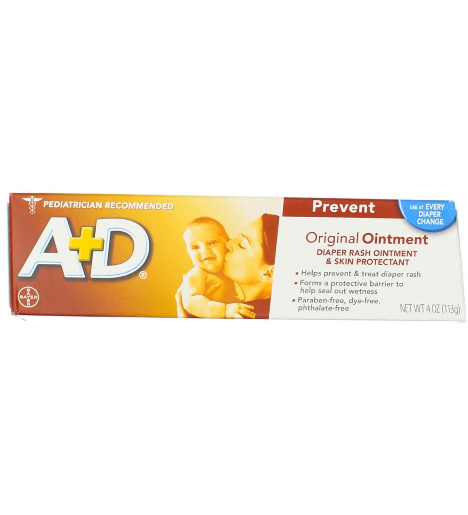 A+D Original Diaper Rash Ointment 4oz Tube (Pack of 3) - Baby Skin Protectant with Lanolin and Petrolatum - Prevents Diaper Rash - Packaging May Vary - Buy Online on GoSupps.com
