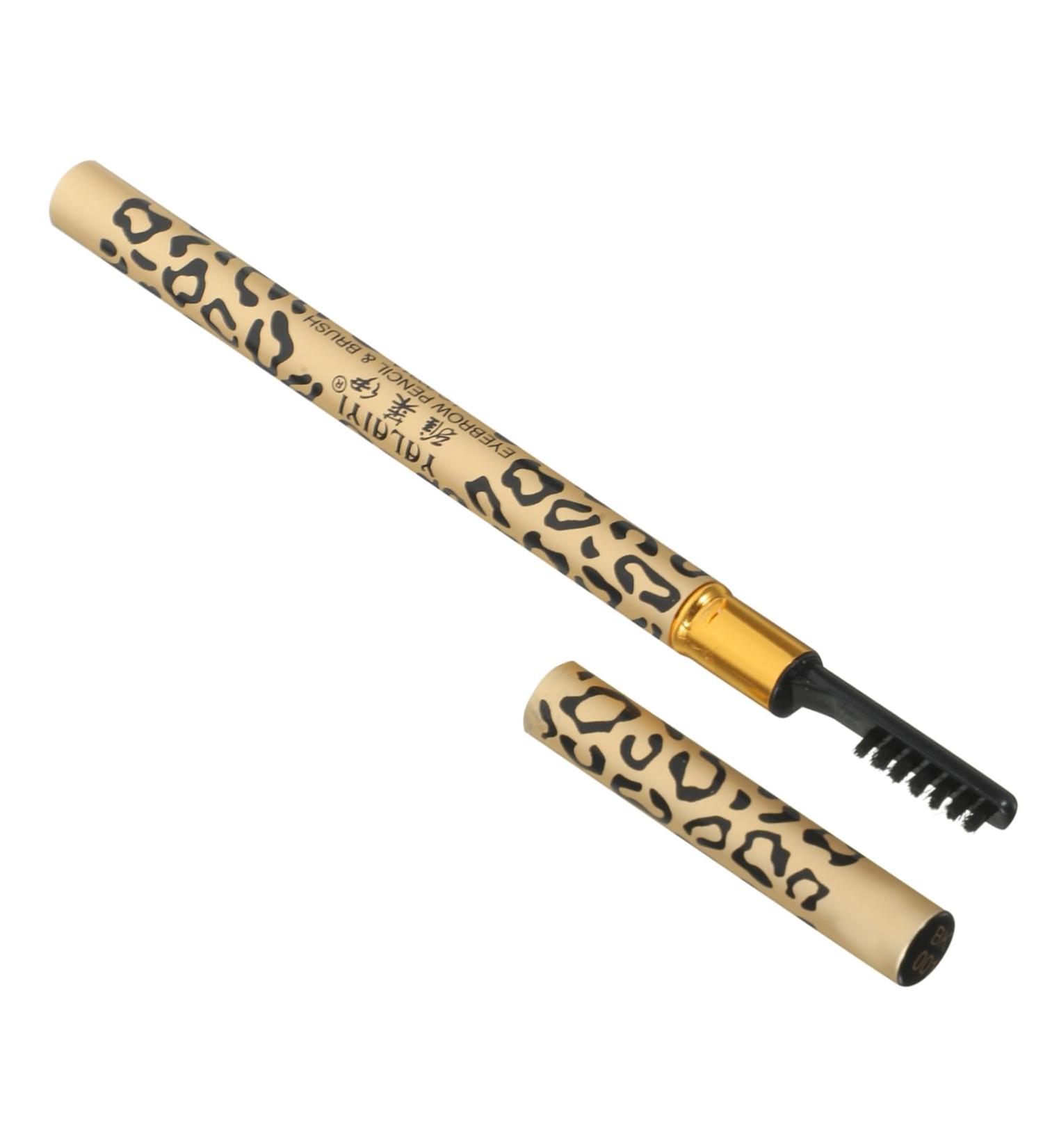 MUSISALY 2pcs Double Head Eyebrow Pencil Brow Gel Brow Brush Pencil for Eye Brown Teezers Puff) Uk Wooden 1 count (Pack of 1) Black - Buy Online on GoSupps.com