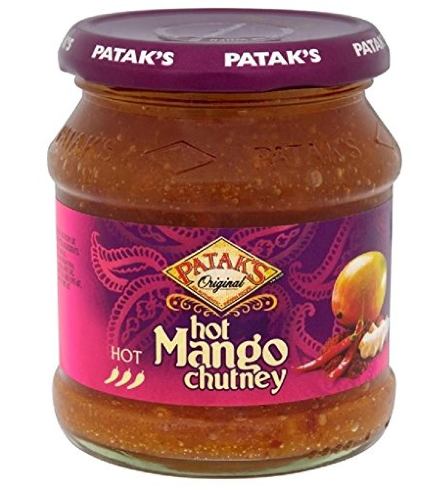 Patak's Pataks Chutney Hot Mango 340g (Pack of 6)