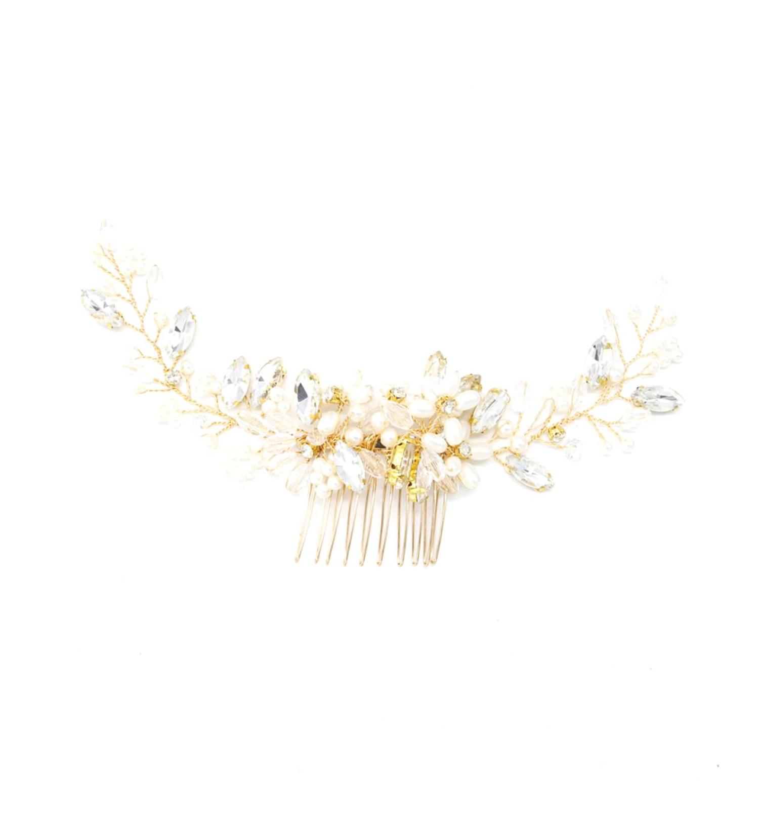 FRCOLOR Bridal Comb the Maid of Honour Bridesmaid Comb Rhinestone Headpiece Pearl Hairpin Tiara Wedding Headpiece Women Hairpin European and American Headpiece Accessories - Buy Online on GoSupps.com