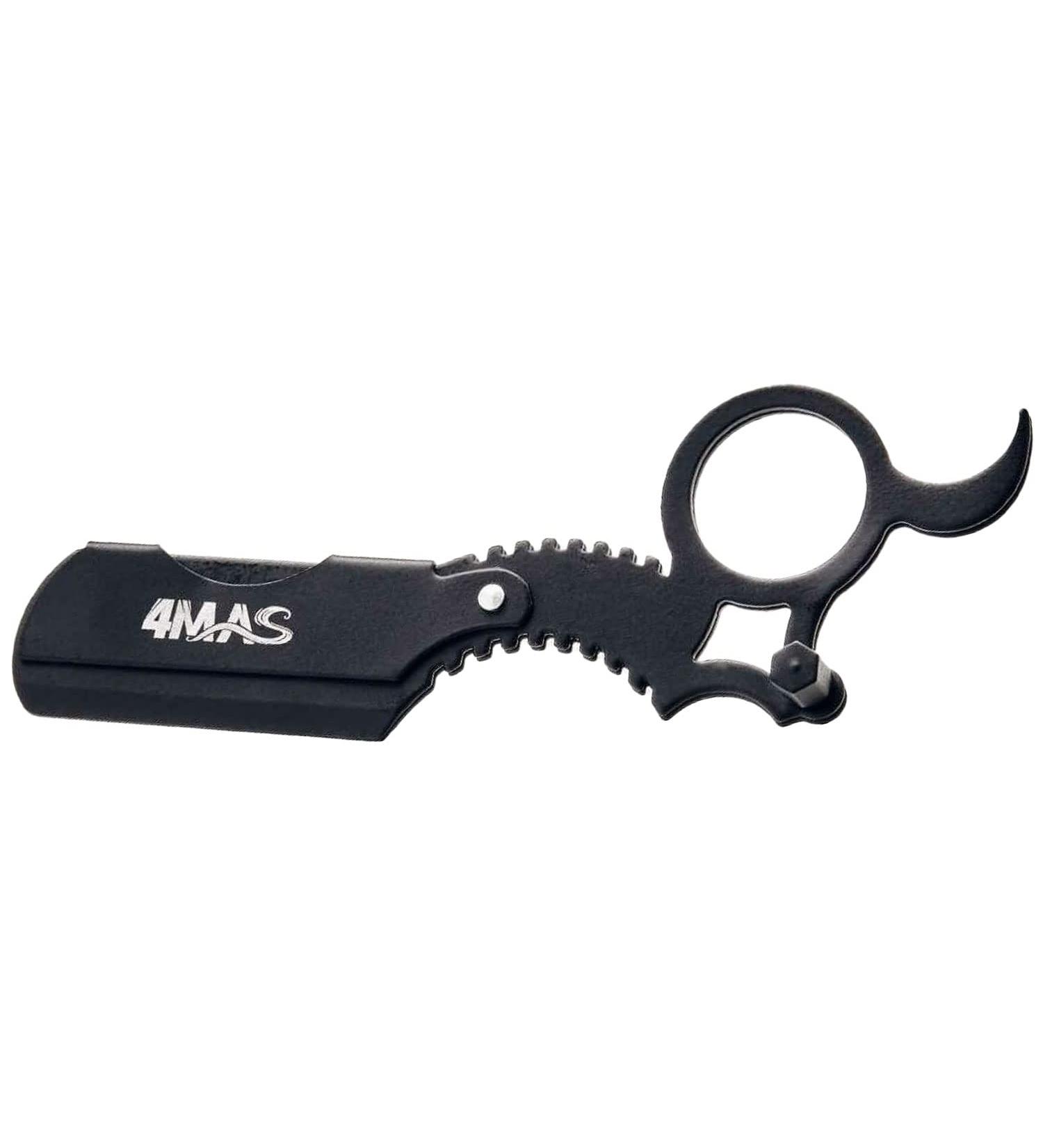 Buy 4MAS Black Barber Razor with One Finger Hole - Best International Shipping - Buy Online on GoSupps.com