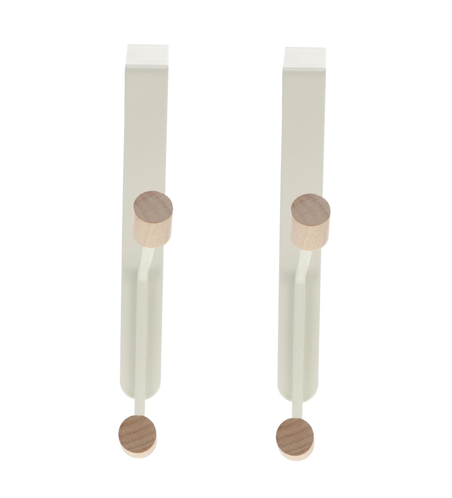 Cabilock 2pcs Dual-Hook Clothes Hanger Behind Clothing Storage Back Creative Towel Cabinet Punch- Coat - Buy Online on GoSupps.com