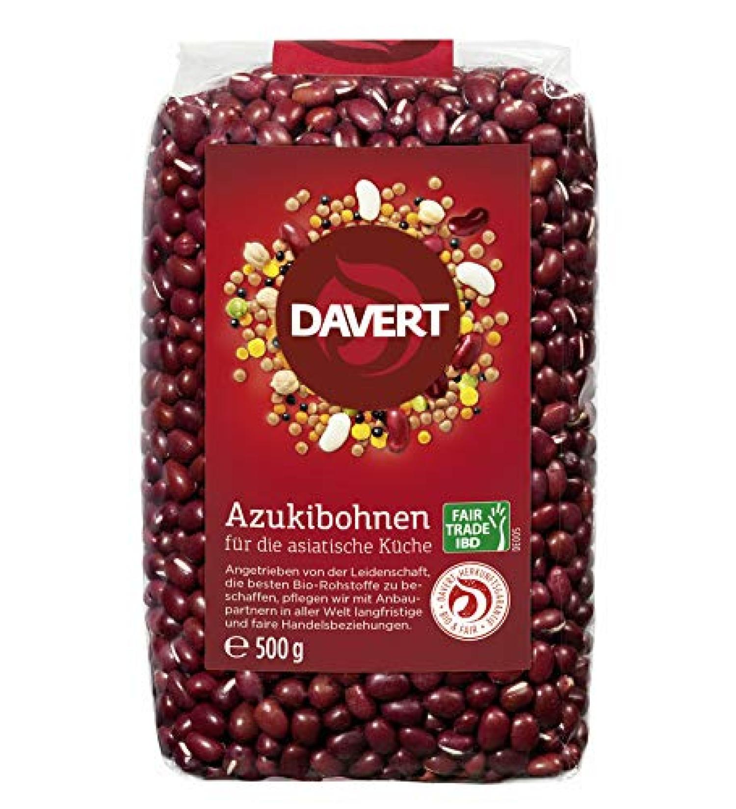 Davert - Azuki beans Fair Trade IBD - 500 g - Pack of 8