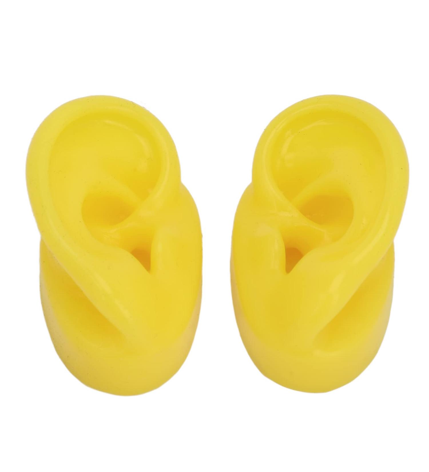 Silicone Ear Model 1 Pair Silicone Ear Human Ear Model Soft Tough Bubble Free Yellow Waterproof Ear Displays Mould Soft Silicone Simulation Human Ear Model Ear Display Teaching Aid Model - Buy Online on GoSupps.com