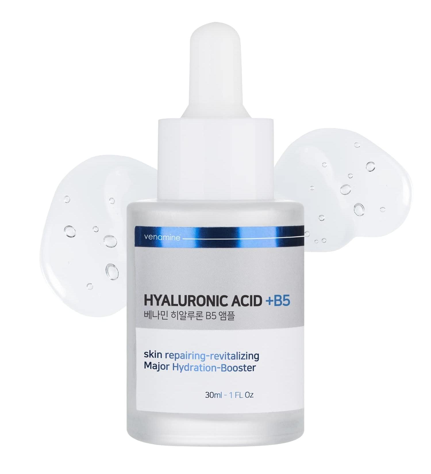 Venamine Pure Hyaluronic Acid Serum with Vitamin B5 - Anti-Aging Wrinkle Repair Face Serum - Korean Skincare 30ml - Buy Online on GoSupps.com