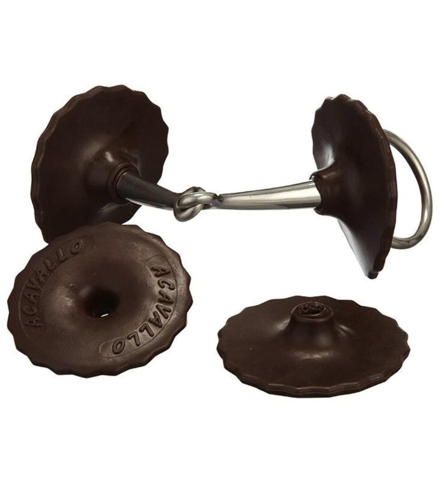Acavallo Unisex's Brown Bit Guards One Size One Size Brown - Buy Online on GoSupps.com