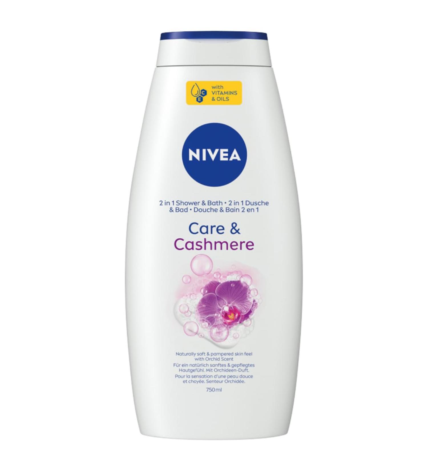 Beiersdorf Global AG Nivea Shower Bath & Shampoo Care & Cashmere 2in1 750 ml pak van 1 - Buy Online on GoSupps.com