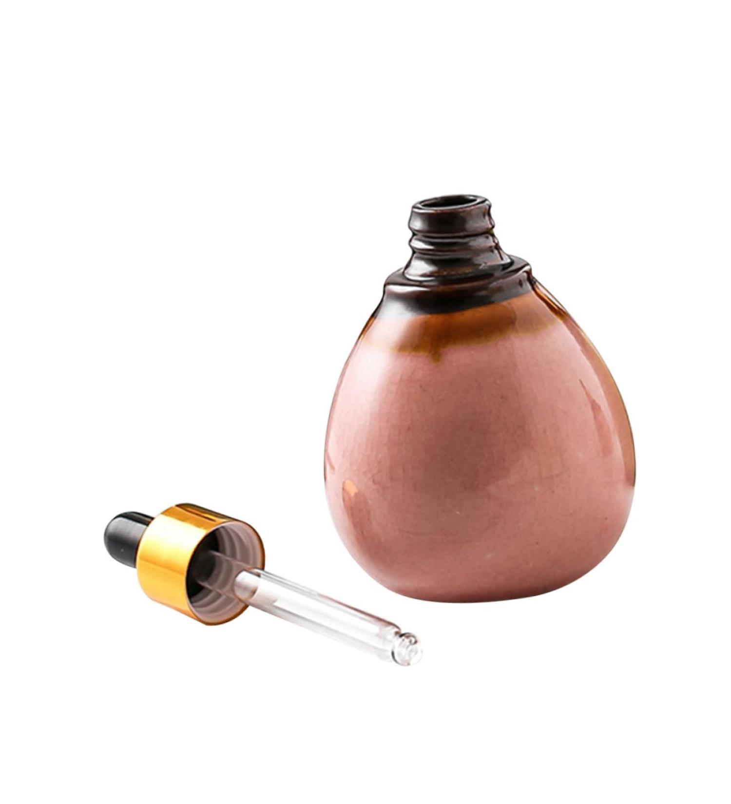 Angoily Ceramic Essential Oil Pot Essential Oil Holders Essential Oil for Hair Essential Oil Bottle Dropper Vials Liquid Containers Ceramics Pink Dropper Bottle Empty Bottle - Buy Online on GoSupps.com