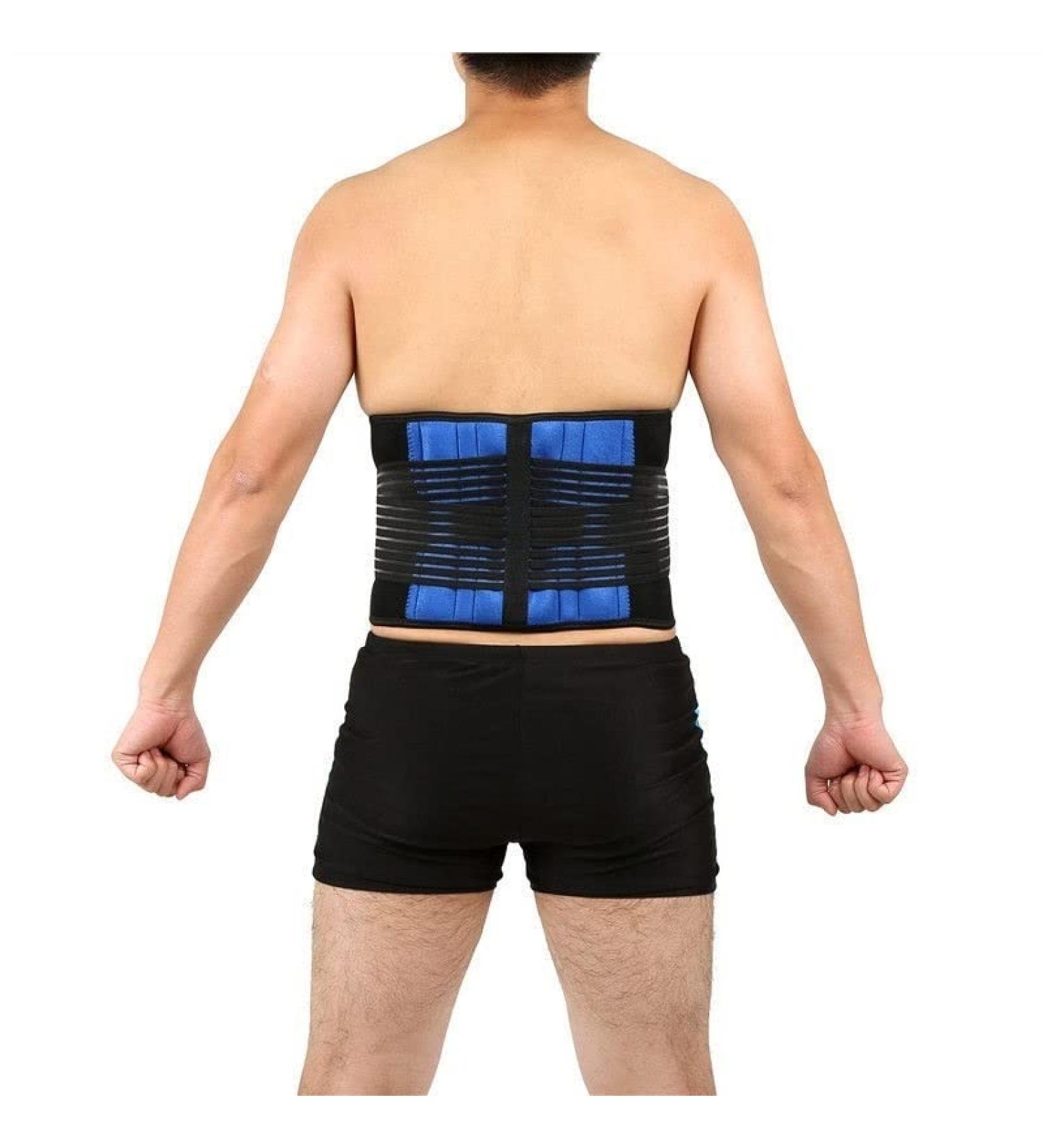 Durable XXL Adjustable Waist Support Belt for Lumbar Pain Relief - Comfortable Back Brace for Men - Buy Online on GoSupps.com