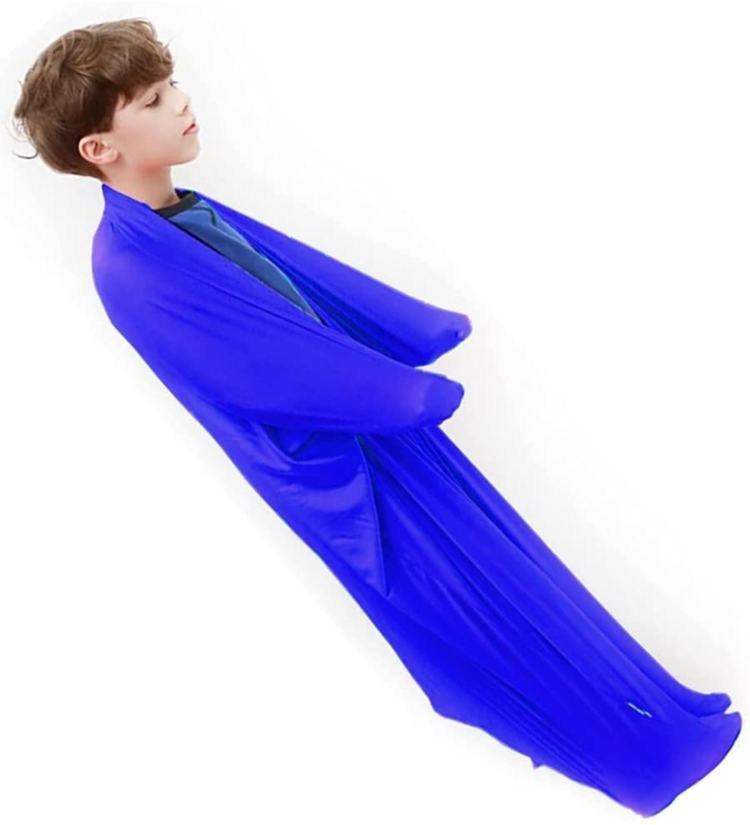 Bossge Sensory Body Sock for Children & Adults | Deep Pressure Toy for Autism | Relaxing Sensory Sock (L - 71x142cm Blue) - Buy Online on GoSupps.com
