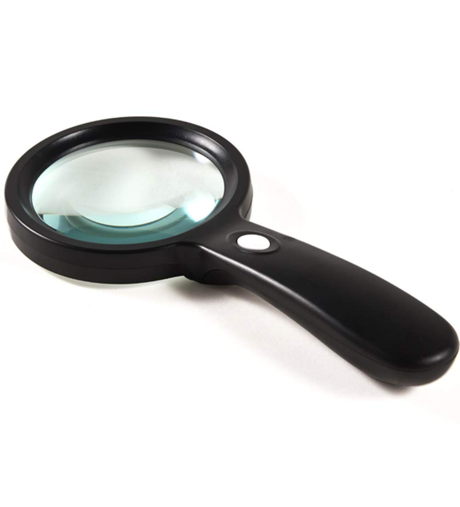 Handheld 10x vergrootglas met LED-Licht ouderen leesvergrootglas HD kinderen buiten observatie vergrootglas lensdiameter 85 mm