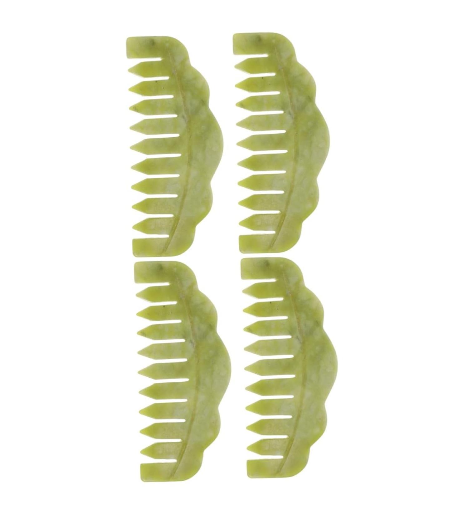 Magiclulu 4-Piece Massage Comb Set | Hand Massager & Gua Sha Jade Tools for Scalp & Face Care - Buy Online on GoSupps.com