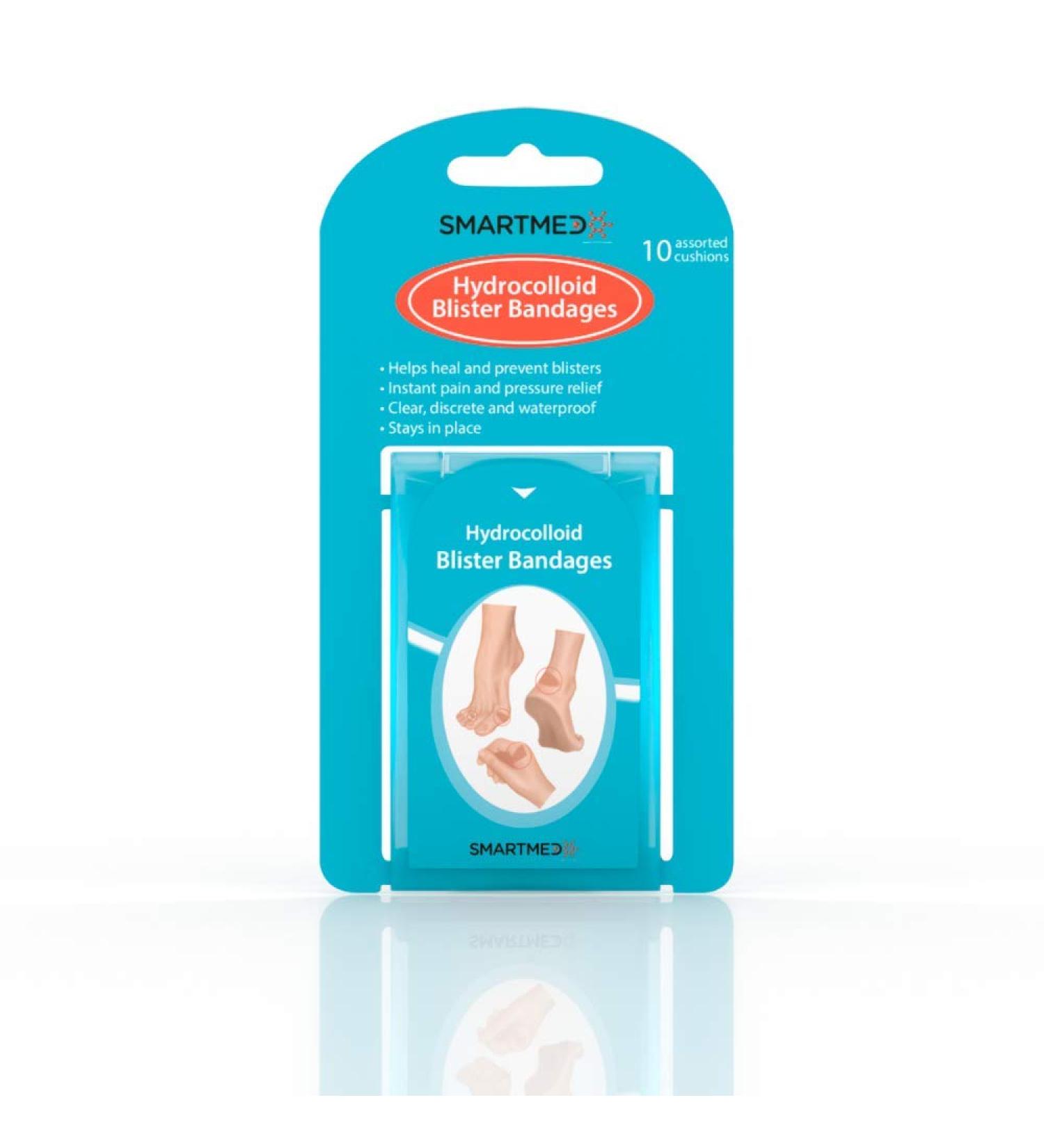Blister Bandages (10 Assorted) - Waterproof Hydrocolloid Wound Care Patches for Blister Prevention & Protection | International Shipping Available - Buy Online on GoSupps.com