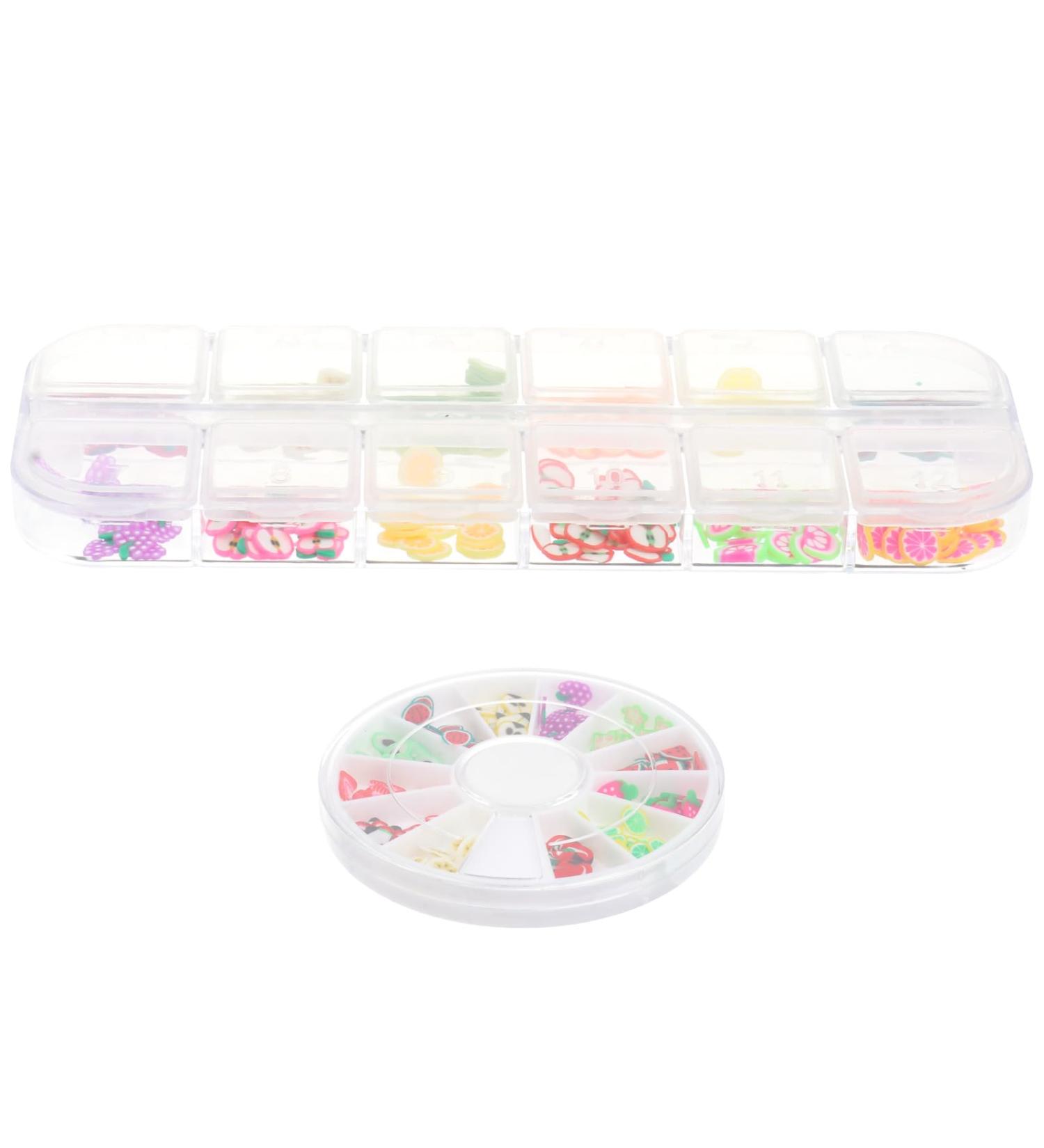 Shop 24 Boxes of 3D Polymer Slices - Soft Ceramic Nail Art Fruit Charms & Stickers for DIY Craft & Scrapbooking - International Shipping Available - Buy Online on GoSupps.com