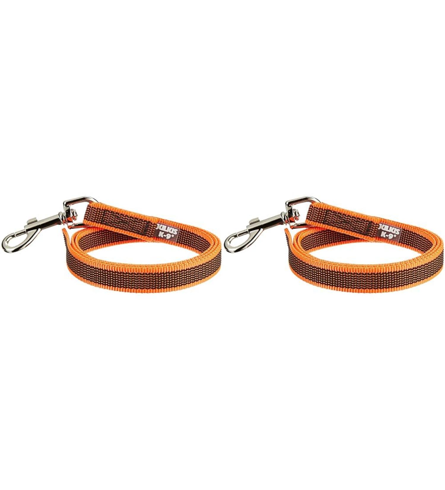 IDC Color & Gray Caught Leash - 20mm x 1m (Pack of 2) - Orange & Gray - Durable & Stylish for Dogs - International Shipping Available - Buy Online on GoSupps.com
