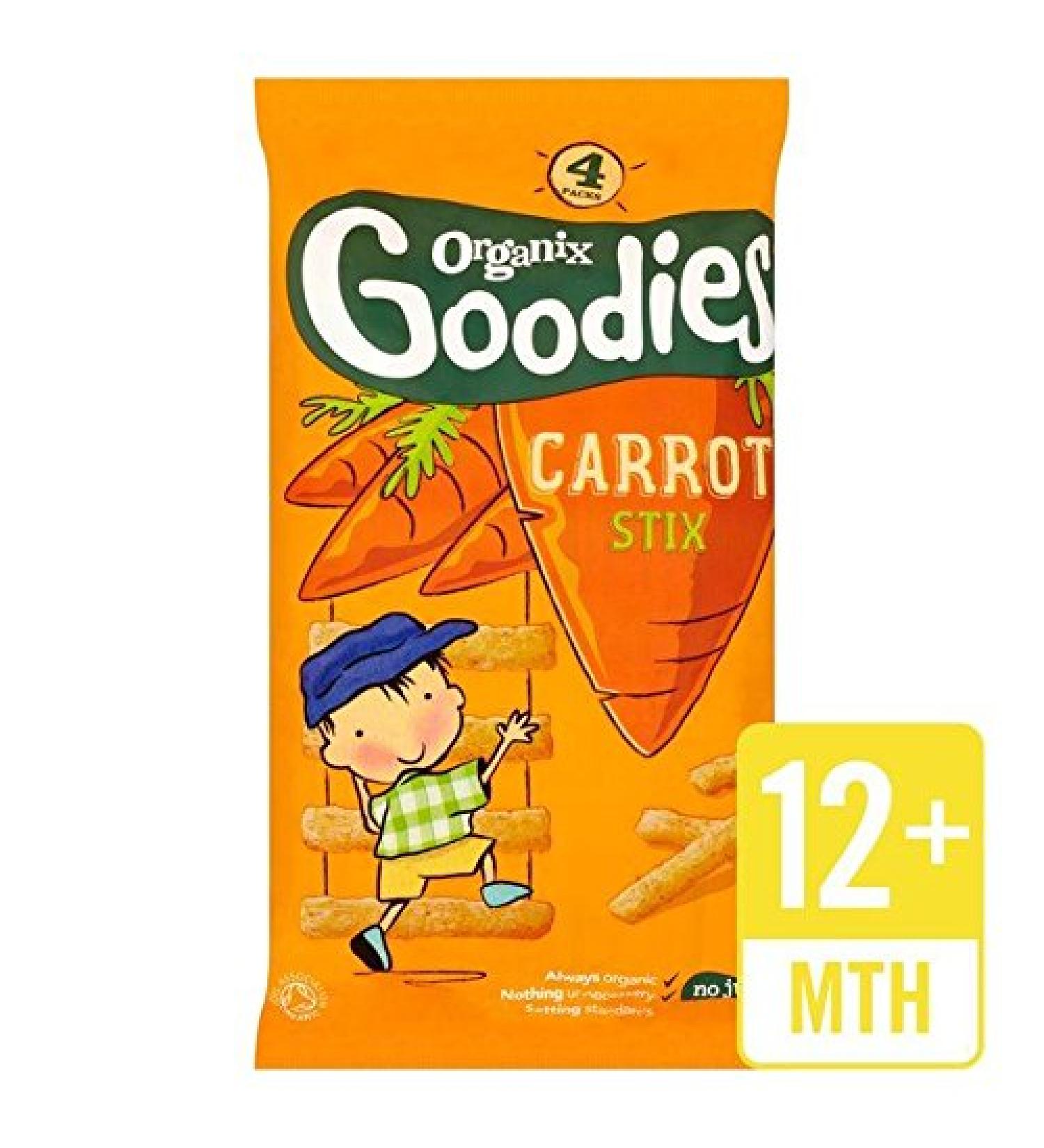 Organix Goodies Organic Carrot Stix 4 x 15g - Pack of 2