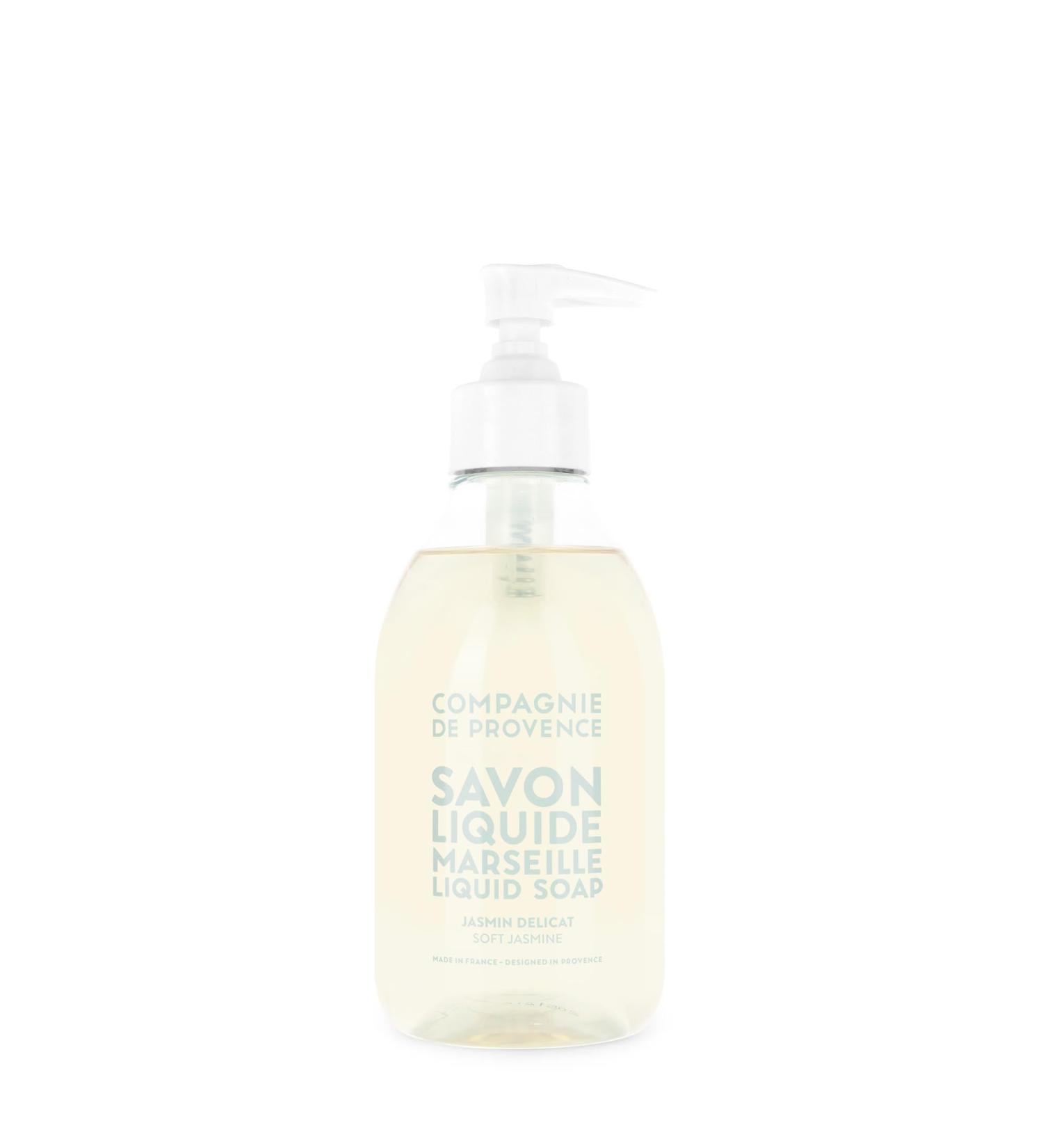 Compagnie de Provence Savon de Marseille Extra Pure Liquid Soap - Sweet Jasmine Moisturizing Hand and Body Wash 10 Fl Oz Plastic Pump Bottle